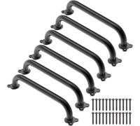 Dolibest Poignee Escalade Enfant, 43cm Poignées de Terrain de Jeux 6pcs Main Courante pour Escalier Barre Poignée Sécurité Barres d'appui Pour Aire Jeux/Jardin/Douches/Toilettes, Base Grenouille/Noir