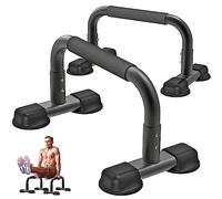 Dolibest Poignées de Pompes, 2pcs Barres de Parallettes Pressup Pushup Support avec Poignée en Mousse de Gym pour L-Sit/Dip Bar/Équipement de Musculation/Entraînement Exercice de Fitness