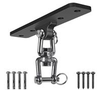 Dolibest Support de sac lourd, crochet de montage mural au plafond, rotation à 360°, support de poutre en bois, systèmes d'entraînement de force, balançoire de yoga aérienne et hamac, bande de