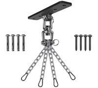 Dolibest Suspension Le Hamac Suspendre la Balançoire Ensemble de Support Pivotant 360 avec 4 Chaînes 2 cm pour Suspendre Un Hamac Lourd, Une Chaise, Un Support Mural en Bois/Béton, Jusqu'à 600lbs