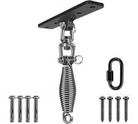 Dolibest Suspension Le Hamac Suspendre la Balançoire Ensemble de Support Pivotant 6mm Ressort Mousqueton pour Aire de Jeux Intérieur Extérieur Chaise Yoga Corde Sacs de Frappe, Jusqu'à 600lbs