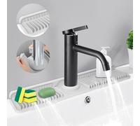 Dolic Protection Anti-éclaboussures pour évier de Cuisine, Tapis de Robinet incliné à 7° pour évier de Cuisine, Protecteur d'évier Plus Long pour évier de Cuisine (Light Grey, 24"x 5.5")