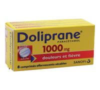 Doliprane 1000mg Paracétamol Douleurs Et Fièvre 8 Comprimés Effervescents Sécables