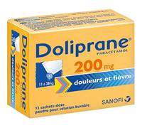 Doliprane 200mg Paracétamol Douleurs Et Fièvre Poudre Pour Solution Buvable 12 Sachets-Dose