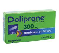 Doliprane 300mg Paracétamol Douleurs Et Fièvre 10 Suppositoires Sécables