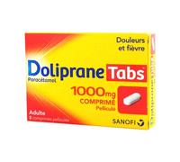 Doliprane Tabs 1000mg boite de 8 comprimés