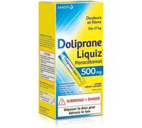 DolipraneLiquiz 500 mg Sachets x 12 - Douleurs et fièvres - Pharmacie en ligne LaSante.net