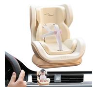 Doll Car Seat, Plush Safety Carrier for Small Dolls and Stuffed Toys, Mini Carseat for Desktop, Bookshelf, Dressing Table, Pretend Play, School, Or Travel Display, 4.72x4.33 inches