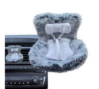 Doll Carseat, Character Car Safety Seat, 15.7/12.3/1 inches, Animal Sofa Design, Air Vent Attachment, Soft Cushion, Vehicle Dashboard for Kids Toys and Plush Figures, Multicolor