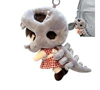 Doll Clothes Cute Dinosaur Skull Plush Toy Accessory with Lanyard