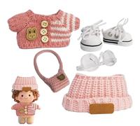 Doll Clothes, Toy Fashion Dress, Handmade Doll Accessories Outfit Kit Durable Stylish Pretend Imaginative Playtime, Wear Furbish for Girls, Boys, Kids, Collectors, Decoration, and Display