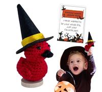 Doll D'affirmation | Halloween Pumpkin Heads Crochet Dol | Support Tricoté Mignon Fait À La Main Avec Carte Positive | Jouet D'encouragement Drôle Pour L'anniversaire, Les Fêtes De Famille, La Décorat