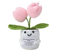 Doll de Plant de Soutien émotionnel - Fleur de Crochet édifiante, décoration Moelleuse de Soutien | Cadeau à Domicile à énergie Positive, Fleur de Compagnon en Tricot Mignon, Idée Cadeau de poupée de