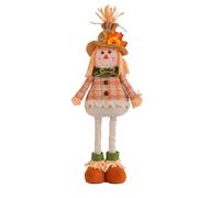 Doll D'époumlement en Peluche | Figurine De Récolte d'automne Mignonne - Faute De Tissu en Peluche GNOME avec Un Chapeau De Paille, Jambes Extensibles Flexibles, Décoration De Grâces Debout
