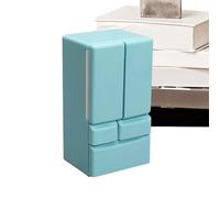 Doll Fridge - ABS 11.3x6x5cm | Doll House Fridge, 1:12 Scale Double Door Toy Kitchen Furniture Mini Refrigerator for Kids Play Home Accessories | for Birthday Christmas Easter Gift Use