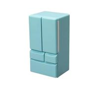 Doll Fridge, Mini Double Door, Scale Kitchen Appliance, Creative Toy Storage Fridge for Doll House Furniture Play Set Kids Birthday Occasions Easter Educational Imaginative Role Play Toy 11.3x6x5cm