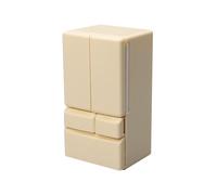 Doll Fridge, Mini Double Door, Scale Kitchen Appliance, Creative Toy Storage Fridge for Doll House Furniture Play Set Kids Birthday Occasions Easter Educational Imaginative Role Play Toy 11.3x6x5cm