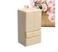 Doll Fridge, Scale Double Door Refrigerator, Toy Kitchen Appliance, Miniature Doll House Furniture for Birthday Christmas Easter, Holiday Presents, Kids, 4,45 x 2,36 x 1,97 inches