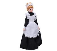 Doll House People, Doll House Maid Miniature Victorian Parlour Maid 1:12 Dollhouse Doy Decoration Accessoires Cadeaux pour Enfants