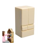 Doll House Refrigerators - Miniatures 1:12 Escaliers Fridge Decor, Realistic Toy Kitchen Accessory, Detailed Opening Door Design | Furniture For Children Play Birthday Christmas Easter Gift Use