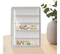Doll Organizer Storage Case, Clear Display Case for Figures, Dustproof Display Cabinet Organizer, Diisplay Cabinet with Multiple Compartments for Bedroom, Living Room, Table, Wall and Kids's Room