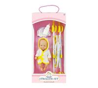 Doll Strollers Toy for Children, Realistic Playset, Includes Bottle | 9.84x4.45x3.15 inches Doll Set Kids Pretend Play Preschoolers, Easy to Use