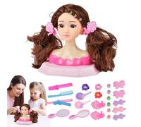 Doll Styling Head - Fitend Play Beauty Kit avec Accessoires pour Filles | Ensemble De Jouets Maquillage sans Toxique | Pratiquez La Tête De pour l'anniversaire, Noël, La Journée des