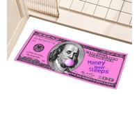 Dollar Bath Mat - Pink Money Rug Anti Slip, Shower Carpet 100 Dollar Bill, Floor Mat Soft Plush,Area Rug Decorative Currency, Print Bathroom, Living Room Kitchen, Entryway Dorm Apartment