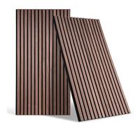 DOLLAR BOSS Panneaux muraux acoustiques 3D en bois pour mur, 240 x 60 cm, panneaux muraux décoratifs 3D, panneaux muraux modernes pour bureau, chambre à coucher, cuisine, noyer