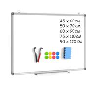 DOLLAR BOSS Tableau blanc magnétique pour mur, 60 x 90 cm, tableau magnétique mural avec plateau à stylos, bordure en aluminium et tableau effaçable à sec, tableau d'écriture pour bureau, école et