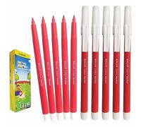 Dollar ColorMax Lot de 10 feutres de coloriage à pointe rouge, parfaits pour dessiner, marquer, esquisser, écrire, parfaits pour l'école, le bureau, la maison, un usage quotidien