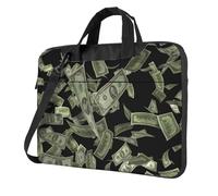 Dollar Sign Money Print Sac d'ordinateur portable fonctionnel mignon et léger pour divers ordinateurs portables, Noir , 13 inch