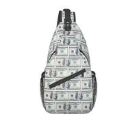 Dollars Money-4 Sac à Dos Poitrine Motif Dollar, Parfait pour Gym, Cyclisme, Voyage.