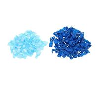 DollaTek 100Pcs (50 paires) Connecteurs de câble électrique isolés T-Tap bleu Serrure à épiler rapide Bornes à fil Ensemble combiné à sertir à lame 1.0-2.5mm2 AWG 16-14
