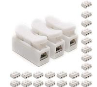 DollaTek 100Pcs Bornier à Pince pour câble électrique connecteurs de Fils à Ressort CH-3