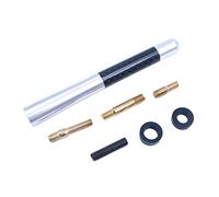 DollaTek 12CM Antenne de Voiture Universelle en Alliage d'aluminium Dab FM Remplacement de l'antenne de Toit à Tige Courte avec vis M4.0 M5.0 M6.0 Compatible avec Toutes Les Voitures - Argent