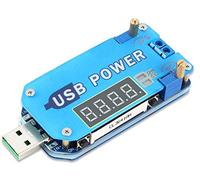 DollaTek 15W USB Module d'alimentation Step Up Boost Réglable Potentiomètre de contrôle de la Vitesse du Ventilateur avec écran LCD - Bleu