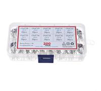 DollaTek 200PCS 10Value (1N4728 1N4729 1N4730 1N4731 1N4732 1N4733 1N4734 1N4735 1N4736 1N4737) Kit diode Assortie diode 1W + boîte en Plastique
