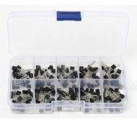 DollaTek 200PCS 10Value Transistor kit S8050 S9050 S9012 S9013 S9014 2N3904 2N3906 C1815 A1015 MJE13001 Kit Transistor Assortment + Boîte en Plastique