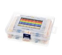 DollaTek 2600Pcs Kit de résistance de 130 valeurs, 1% de résistances assorties 1 Ohm-3M Ohm 1 / 4W Assortiment de résistances à film métallique avec boîte de rangement pour projets de bricolage