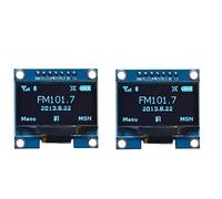 DollaTek 2Pcs 1.3 "SPI Module LCD 128x64 SSH1106 OLED LCD pour Arduino AVR PIC STM32 - Polices Bleue