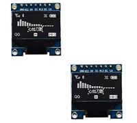 DollaTek 2Pcs 7Pin 0.96 Pouces écran OLED 12864 Module écran série IIC pour Arduino - Blanc