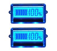 DollaTek 2Pcs 8-63V LCD Rétroéclairage Plomb Acide Li-ION Indicateur De Capacité De La Batterie - Rétroéclairage Bleu