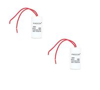 DollaTek 2Pcs CBB60 AC 450V 6UF Condensateur de Fonctionnement du Moteur de Cylindre conducteur 2 Fils