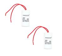 DollaTek 2Pcs CBB60 AC 450V 8UF Condensateur de fonctionnement du moteur de cylindre conducteur 2 fils