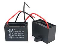 DollaTek 2Pcs CBB61 8uF 450V AC 50 / 60Hz Ventilateur Moteur en Courant Condensateur