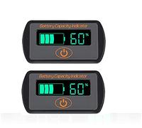DollaTek 2Pcs Tête de voltmètre DC à Affichage numérique pour Batterie au Lithium 12-60V et Batterie au Plomb - rétroéclairage Noir