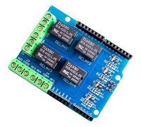 DollaTek 4 Module de Bouclier de Relais de la Manche 5v, Carte d'expansion de Relais de contrôle de Relais de Quatre canaux pour Arduino UNO R3 Mega 2560