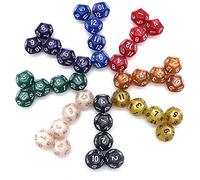 DollaTek 40pcs Count Assorted Pack of 12 Sided Dice - Assortiment Multicolore de dés polyédriques D12 (8 Couleurs , 5pcs pour 1 Couleur