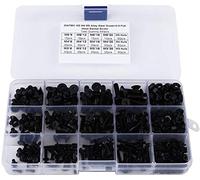 DollaTek 440pcs M3 M4 M5 Bouton à boutons Hex Socket Tuyaux à vis Boulons Kit d'assortiment d'écrous avec boîte, acier inoxydable de 10,9 degrés, finition à l'oxyde noir